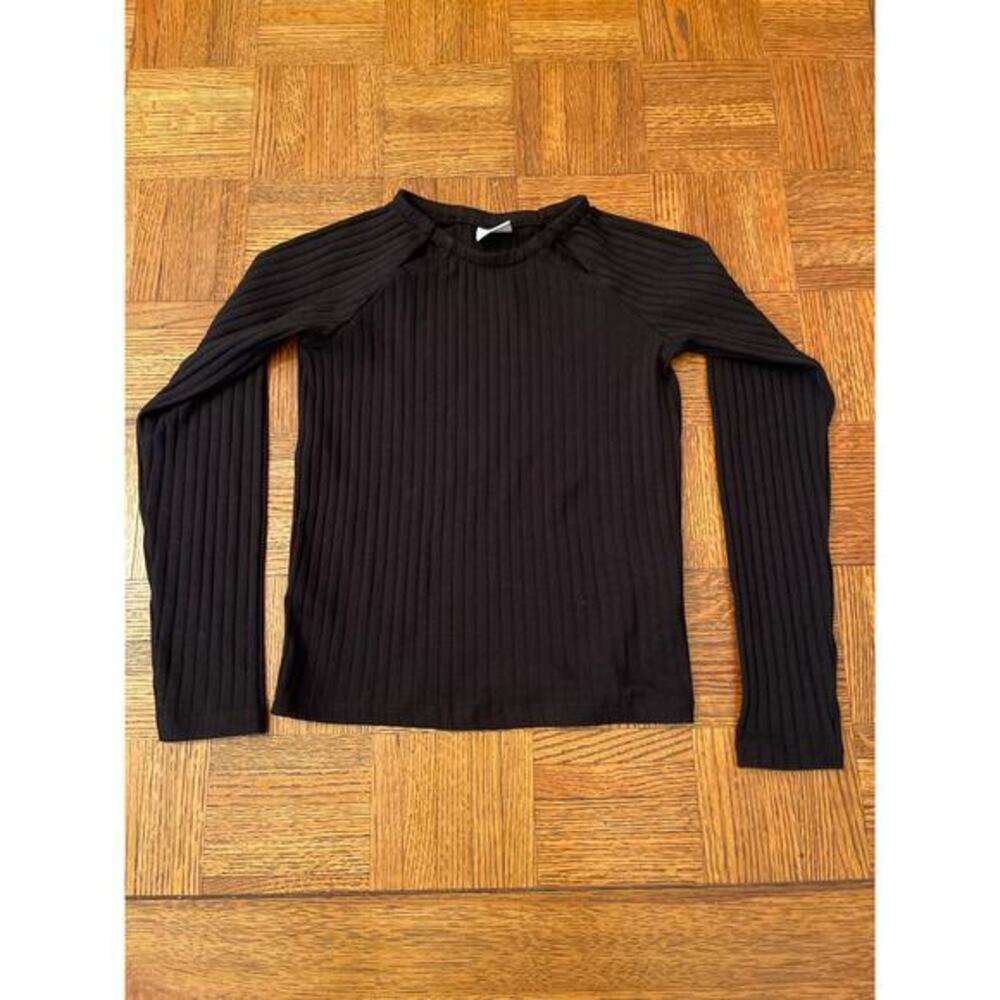 Zara kids keyhole neck ribbed long sleeve top 11-12